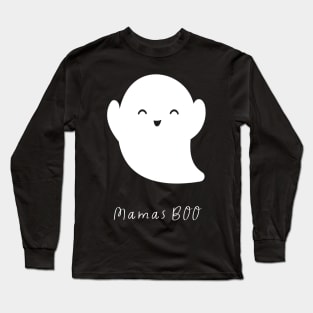 Halloween T-Shirt - Cute Halloween Ghost Tee  - "Mamas BOO!" Long Sleeve T-Shirt